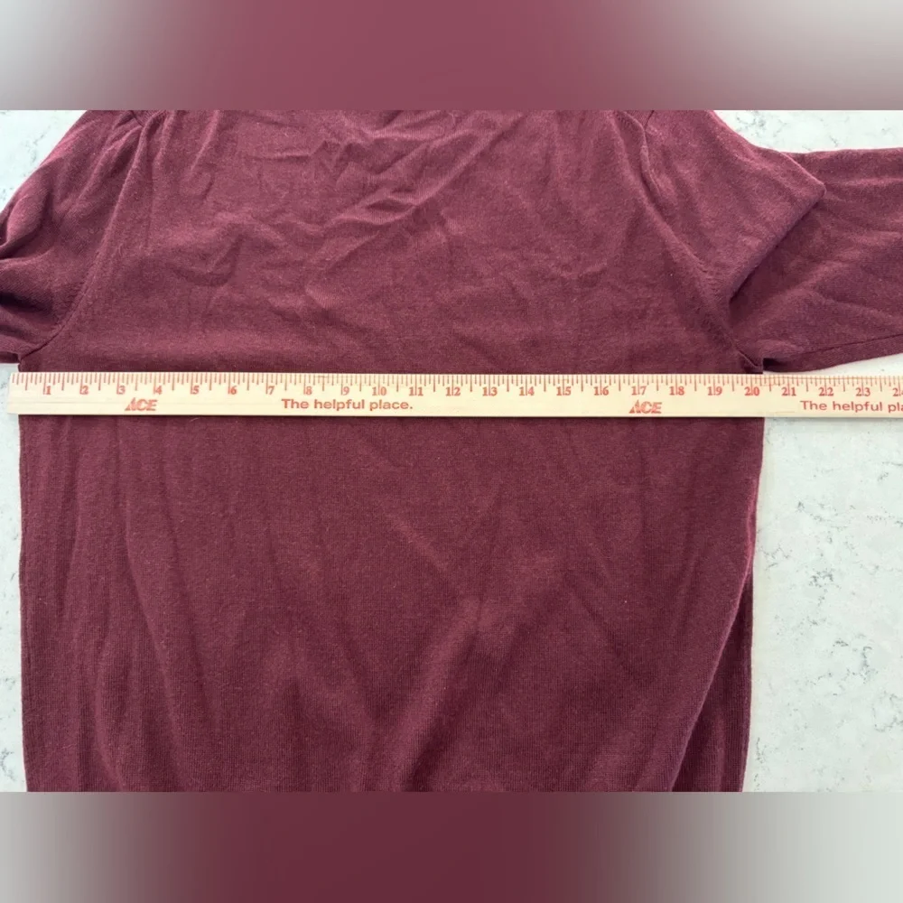 J CREW Slim washable merino wool crewneck sweater Item AD607 Burgundy Size M NEW